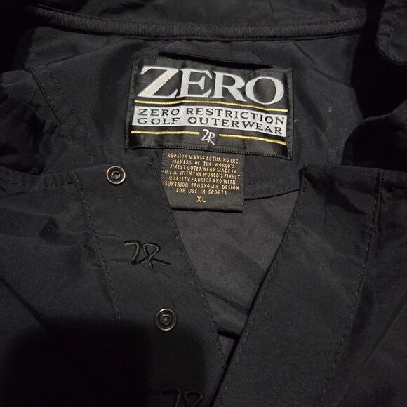 Zero Restriction Golf Vest Mens XL Black USA 1/4 Snap Windbreaker Outerwear ZR - Picture 2 of 7